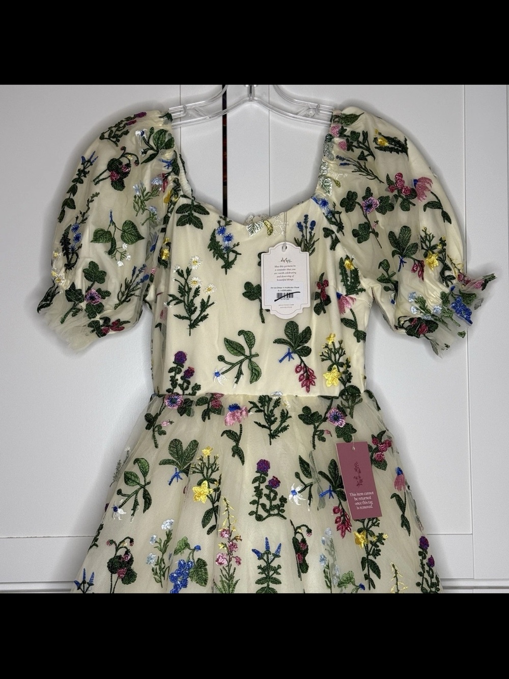 Ivy City Co Amora Dress Multicolor Floral Embroidered Tulle Prom Formal Gown NEW - Picture 4 of 16